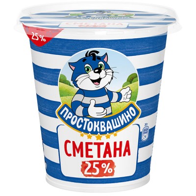 БЗМЖ Сметана Простоквашино 25% 300гр