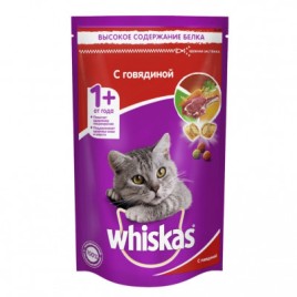 Вискас сух.подушечки для взрослых кошек Говядина 350гр