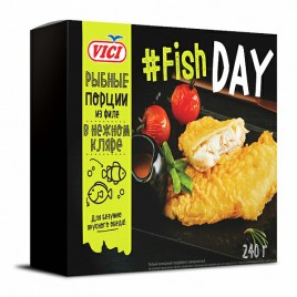 Рыбные порции из филе в нежном кляре 240г Fish Day VICI