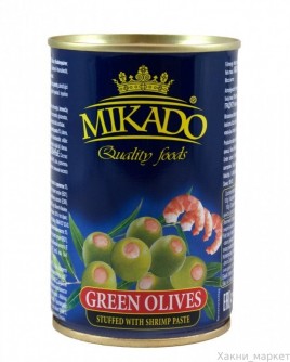 Оливки MIKADO фаршированные креветкой ж/б 300мл