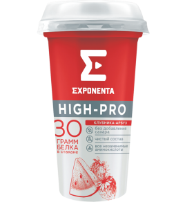 Напиток кисломолочный High Pro со вкусом клубника-арбуз п/ст 250г Exponenta
