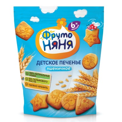 Печенье ФрутоНяня пшеничное 120г