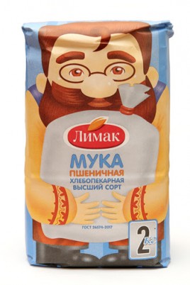 Мука пшеничная Лимак в/с 2кг