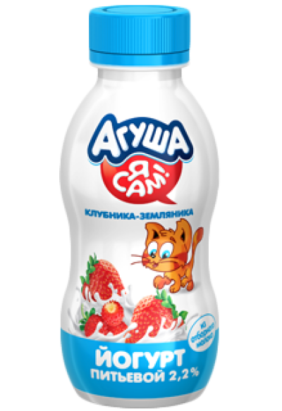 БЗМЖ Йогурт Агуша Клубника-земляника 2,7% 180гр