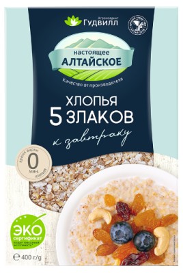 Гудвилл Хлопья 5 злаков к завтраку 400гр