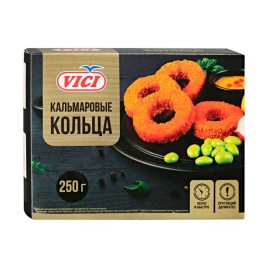 Кальмаровые кольца в хрустящих сухарях Приорити 250гр зам.VICI