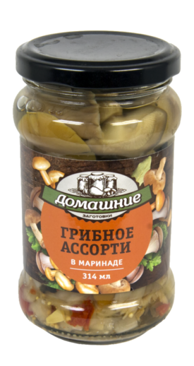 Грибы ассорти Домашние заготовки 280гр ст/б