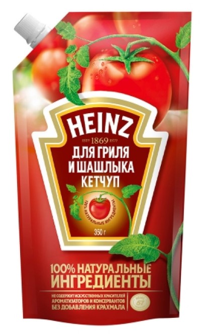"HEINZ" Кетчуп для гриля и шашлыка 320гр дой-пак