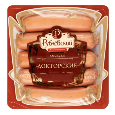 Сосиски Докторские 430гр Рублевский