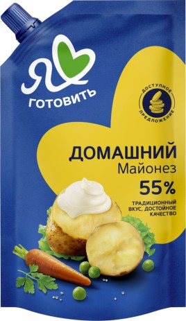 Майонез МЖК Провансаль домашний дой-пак с доз. 55% 600мл
