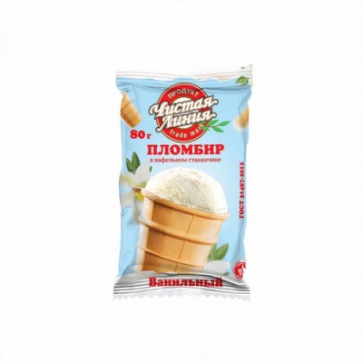 Морож.Ст/ваф Ванильный 80г Чистая линия
