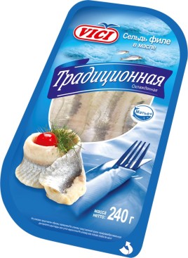 Сельдь филе традиционное  Vici 240г