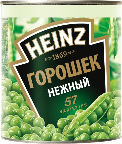 "HEINZ" Горошек зеленый нежный консерв. ж/б.400гр.