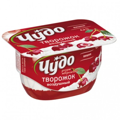 БЗМЖ Десерт творожный вишня Чудо 4,2% 100г