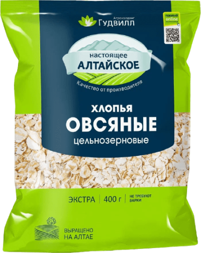 Гудвилл Хлопья Овсяные м/у 400гр