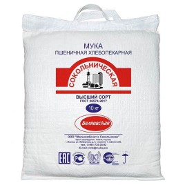Мука Пшеничная хлебопекарная в/с 10кг Сокольническая