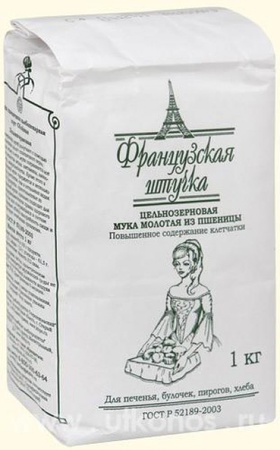 Мука "Французская штучка" цельнозерновая 1кг