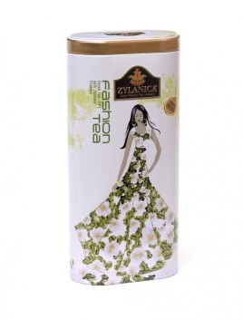 Чай Зиланика Зеленая мода  зелёный листовой с жасмином  100гр ж/б