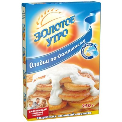 Готовая смесь Золотое утро Оладьи по-домашнему 250гр С.Пудовъ