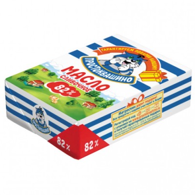 АКЦИЯ!!! БЗМЖ Масло сливочное Простоквашино 82% 180г