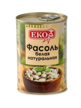 Фасоль Эко белая натуральная ж/б 400гр