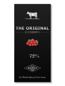 Горький шоколад Бушерон с кусочками клюквы 90гр К