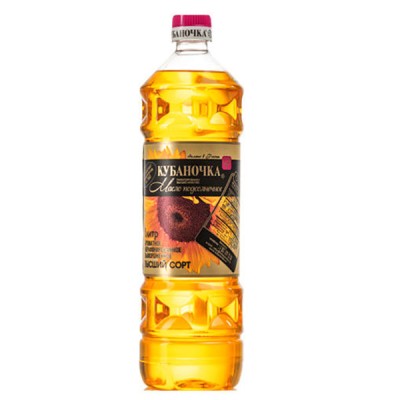 Масло подсолнечное Кубаночка нераф 1л