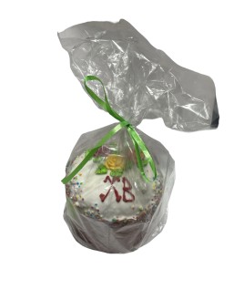 Кулич Пасхальный с розой 350гр /Александра/