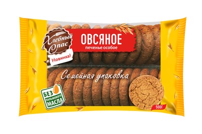 Печенье Особое овсяное сдобное 500гр  Хлебный Спас