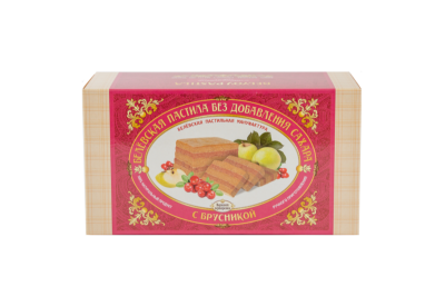 Пастила Белевская без сахара с брусникой 180гр
