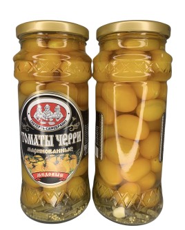 Томаты Черри маринованные медовые 550гр ст/б Скатерть-Самобранка