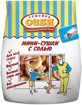 Мини-сушки с солью 150г. Семейка Озби