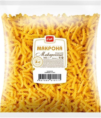 Макрона Макаронные изделия Спираль 3-Х  №1 900гр группа А