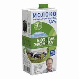 БЗМЖ Молоко ультрап. Эконива 2,5% 1л
