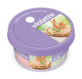БЗМЖ Сыр Творожный Виолетта с креветками .140гр