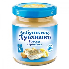 Бабушкино Лукошко Пюре Треска картофель с 8 мес. 100гр.