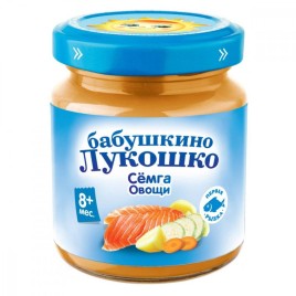 Бабушкино Лукошко Пюре с 8 мес. 100гр./Семга Овощи/