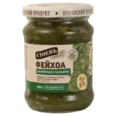 Фейхоа протертая с сахаром Стоевъ 280гр ст/б