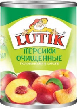 LUTIK Персики половинки в сиропе ж/б 850мл