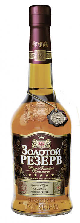 Коньяк Золотой резерв 5* 40% 0,5л.