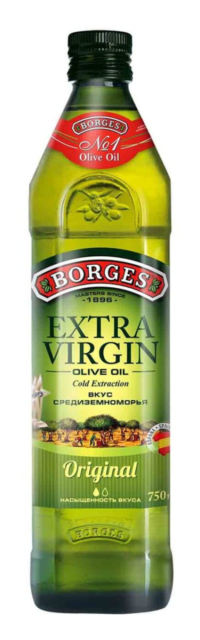 Масло оливковое Экстра BORGES нераф. 0.75л ст/бут.