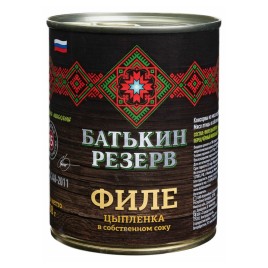 Цыпленок филе в желе Батькин резерв гост 350гр ж/б