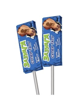 Жевательная конфета Зазуага на палочке с тату 11,2г Тутти Фрутти