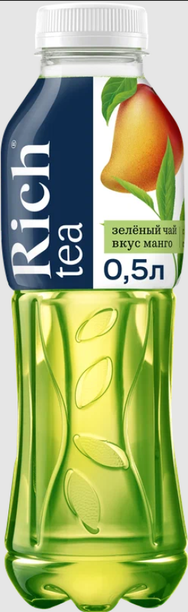 Холодный чай зеленый Rich со вкусом Манго 0,5л.пэт