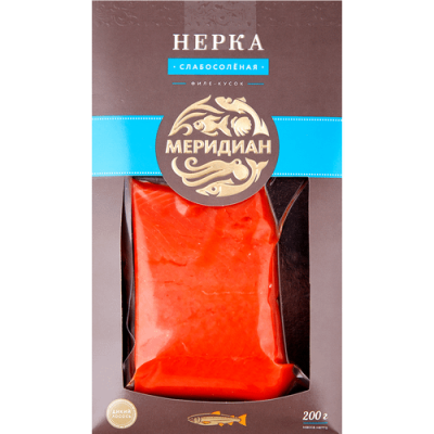 Нерка с/с в/у филе-кусок 200гр Меридиан