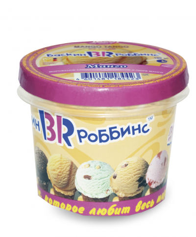 Мороженое baskin Robbins пломбир клубника ведерко 60 г