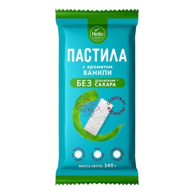 Пастила Нева с ароматом ванили на изомальте без сахара 140г