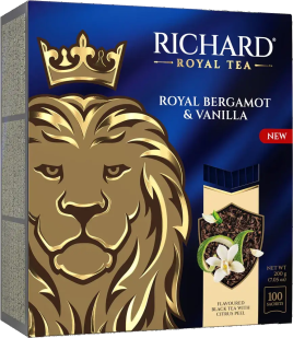 Чай Ричард черный с ароматом бергамота, ванили, цитрус 100пак