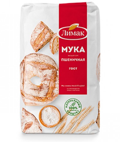 Мука пшеничная тонкий помол в/с Лимак 1кг