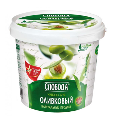 Майонез Слобода Оливковый ведро 900 г